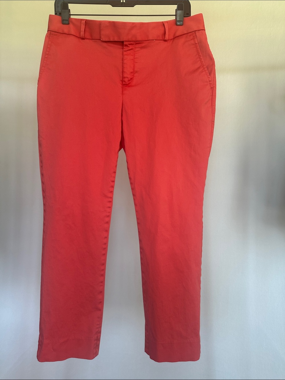 Banana Republic Stretch Cotton Coral Ankle Chino Pants Size 6, 26" inseam